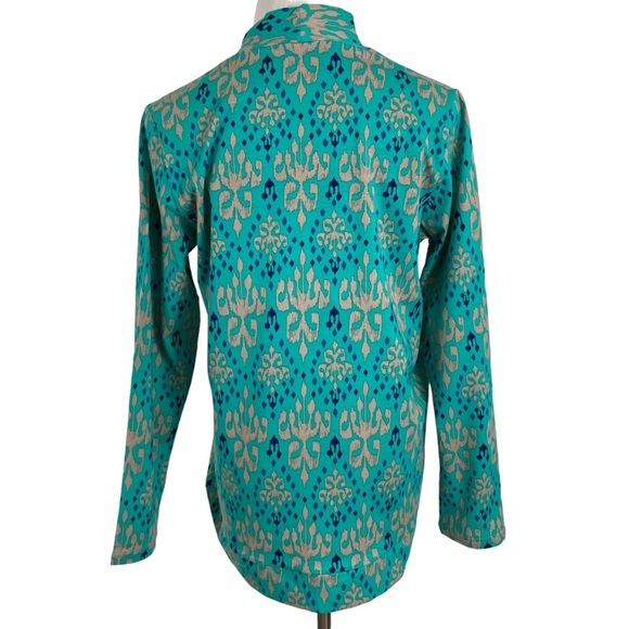 All For Color Womens Sweater Size Medium Brooklyn Diagonal Zip Cardigan Green - Picture 3 of 9